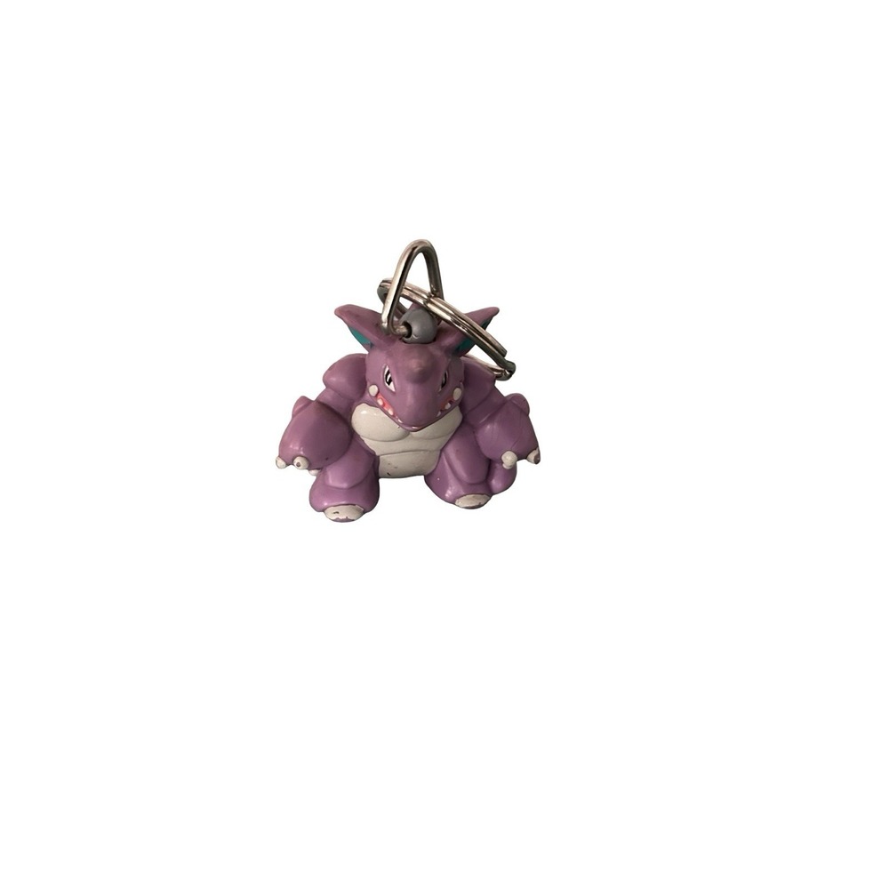 Nidoking Pokemon Keychain vtg Nintendo 1999 Key Chain toy figure Burger King BK
